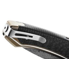 Lionsteel Twain Damascus - Bronze Titanium / Carbon Fiber Çakı