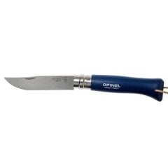 Opinel Inox No 8 Deri Kılıflı Paslanmaz Çakı (Mavi)