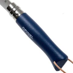 Opinel Inox No 8 Deri Kılıflı Paslanmaz Çakı (Mavi)