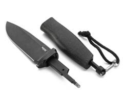 Lionsteel Acha Black Burlap Black Blade Mikarta Bıçak