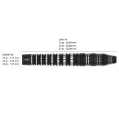 Red Dragon Sable 02 Torpedo Switch Points %90 Tungsten Çelik Uçlu Dart Oku