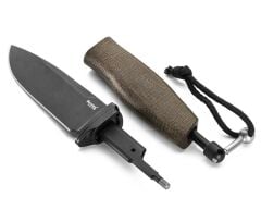 Lionsteel Acha Green Burlap Black Blade Mikarta Bıçak