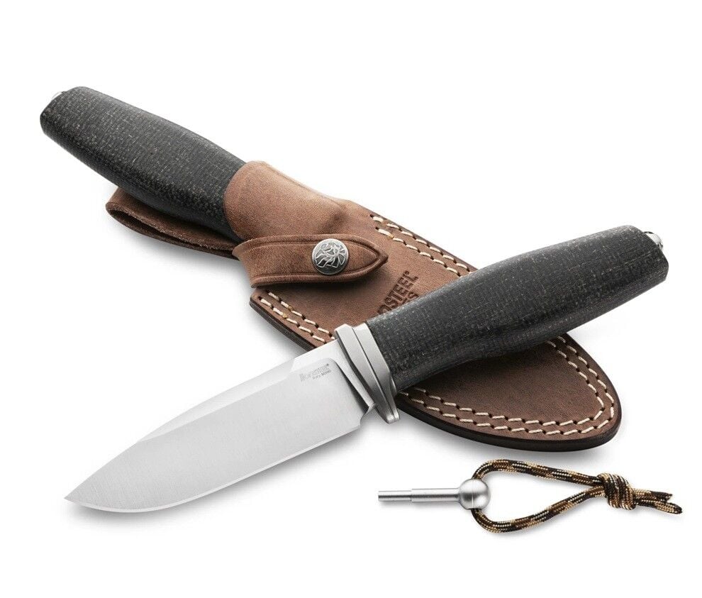 Lionsteel Acha Black Burlap Mikarta Bıçak