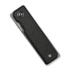 Civivi Kukei Twill Carbon Fiber Overlay On Black G10 Handle Satin Finished Nitro-V Blade Çakı