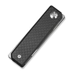Civivi Kukei Twill Carbon Fiber Overlay On Black G10 Handle Satin Finished Nitro-V Blade Çakı