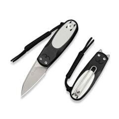 Civivi Purr Black & White G10 Handle Stonewashed Nitro-V Blade Çakı