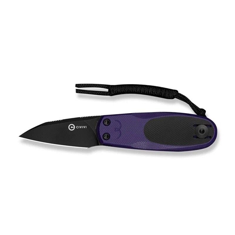 Civivi Purr Purple & Black G10 Handle Black Stonewashed  Nitro-V Blade Çakı