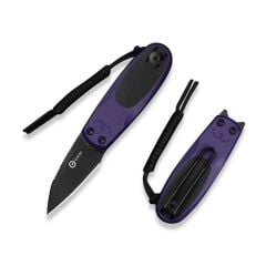 Civivi Purr Purple & Black G10 Handle Black Stonewashed  Nitro-V Blade Çakı