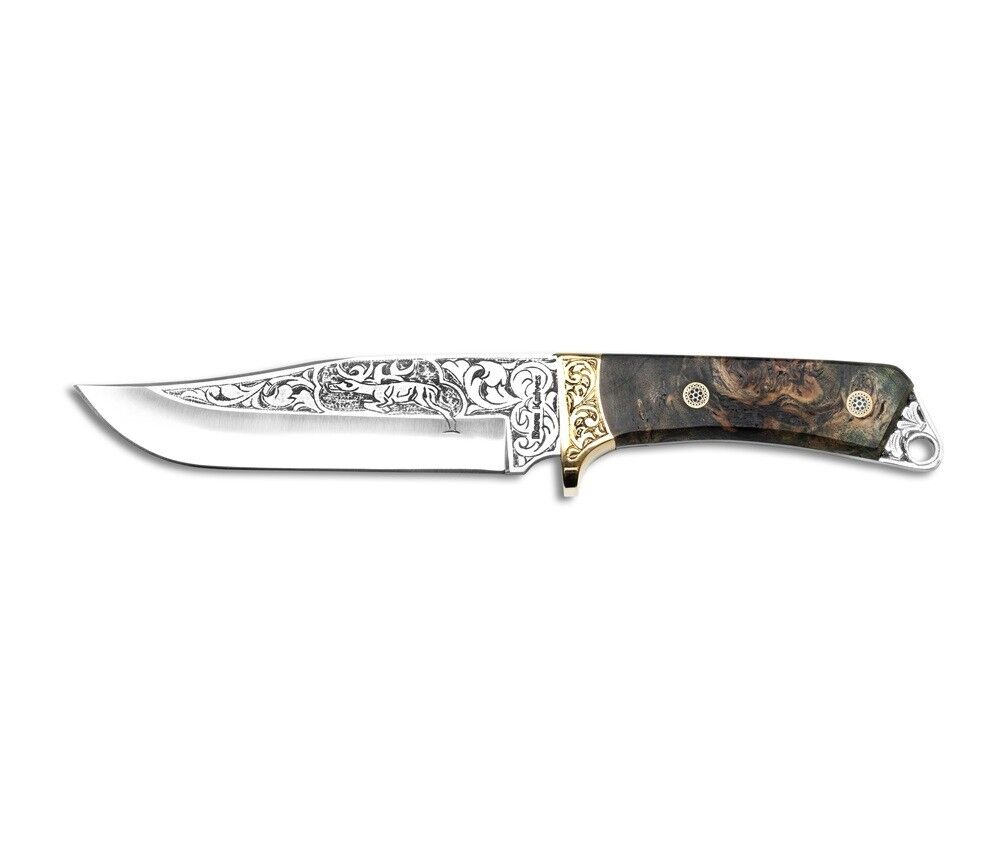Bora 406 Sultan Stabilize Saplı Geyik Gravürlü Bıçak