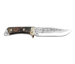 Bora 406 Sultan Stabilize Saplı Geyik Gravürlü Bıçak
