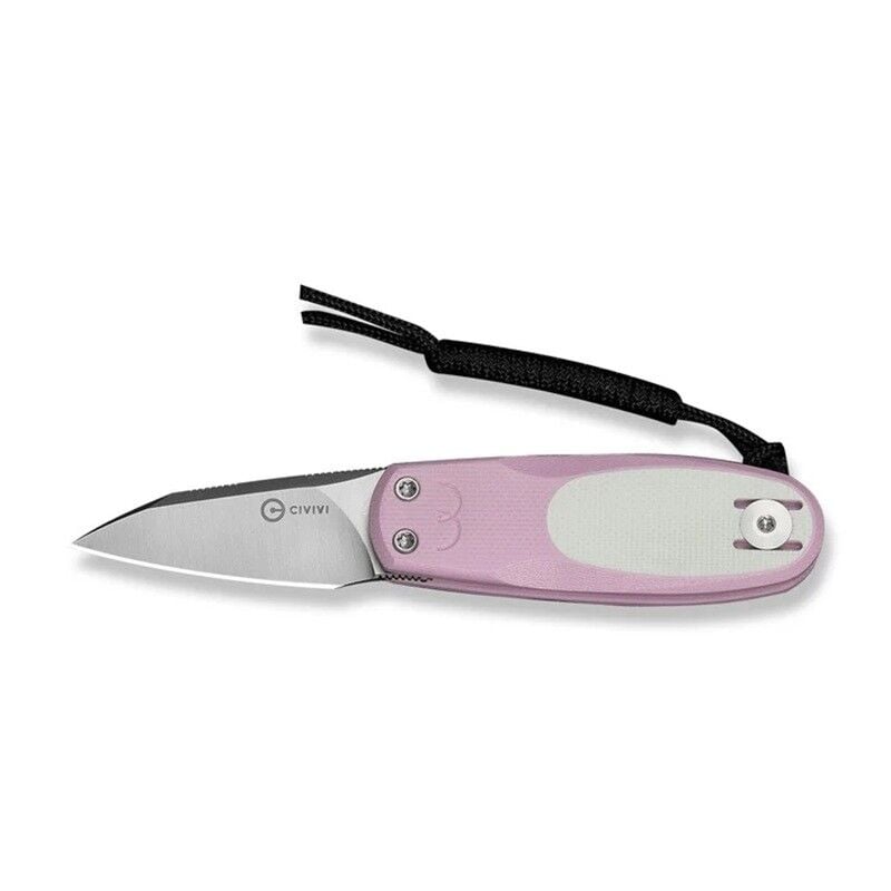 Civivi Purr Powder Pink & White G10 Handle Satin Finished Nitro-V Blade Çakı