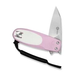 Civivi Purr Powder Pink & White G10 Handle Satin Finished Nitro-V Blade Çakı