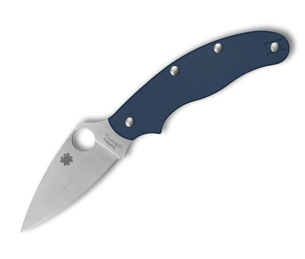 Spyderco UK Penknife Cobalt Blue G-10 CPM SPY27 Plainedge Çakı
