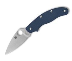 Spyderco UK Penknife Cobalt Blue G-10 CPM SPY27 Plainedge Çakı