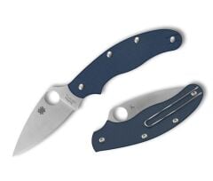 Spyderco UK Penknife Cobalt Blue G-10 CPM SPY27 Plainedge Çakı