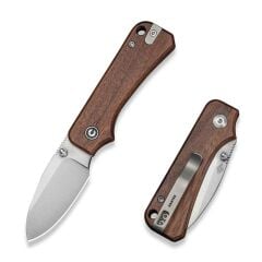 Civivi Baby Banter Slip Joint Guibourtia Wood Handle Satin Finished Nitro-V Blade Çakı