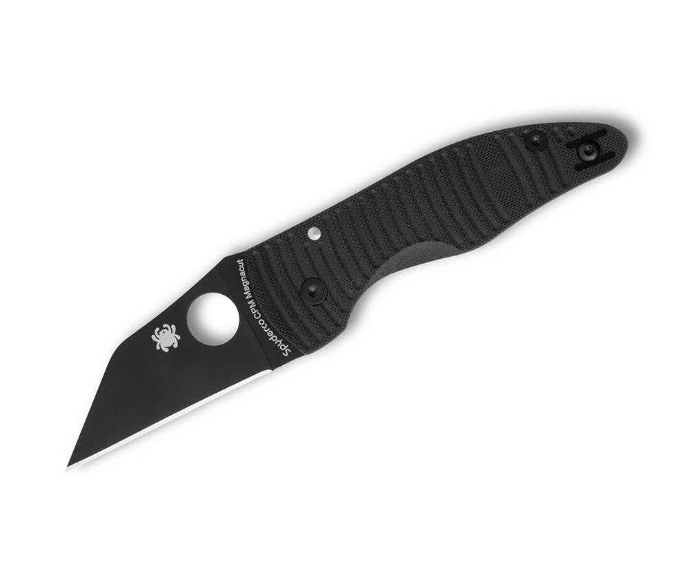 Spyderco Microjimbo Salt Black G-10 CPM Magnacut Black Blade Plainedge Çakı