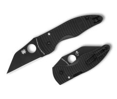 Spyderco Microjimbo Salt Black G-10 CPM Magnacut Black Blade Plainedge Çakı