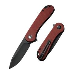 Civivi Elementum Burgundy G10 Handle Black Stonewashed D2 Blade Çakı