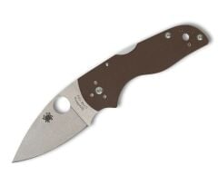 Spyderco SP Lil Native Mid Backlock Brown G-10 CPM15V Plainedge Çakı