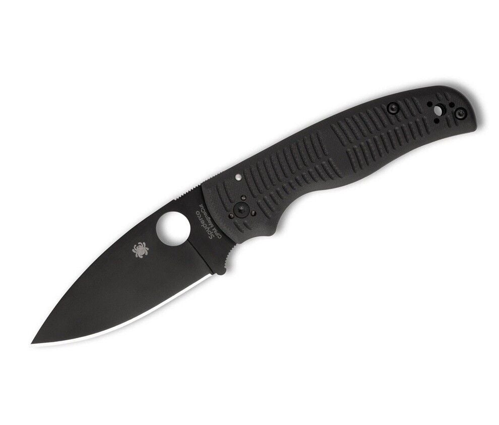 Spyderco Shaman Salt Black G-10 CPM Magnacut Black Blade Plainedge Çakı
