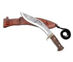 Bora 512 Kukri Stabilize Sap Kurt Motifli Gravürlü Bıçak