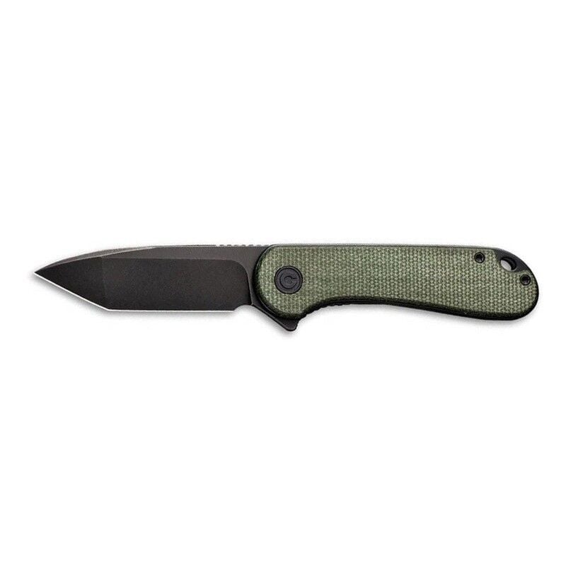 Civivi Elementum Green Canvas Micarta Handle Black Stonewashed D2 Blade,Tanto Çakı