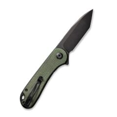 Civivi Elementum Green Canvas Micarta Handle Black Stonewashed D2 Blade,Tanto Çakı