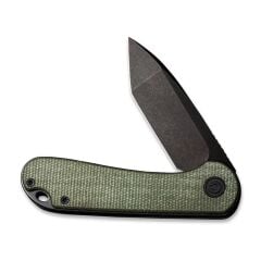 Civivi Elementum Green Canvas Micarta Handle Black Stonewashed D2 Blade,Tanto Çakı