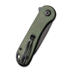 Civivi Elementum Green Canvas Micarta Handle Black Stonewashed D2 Blade,Tanto Çakı