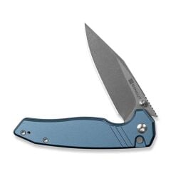 Sencut Selkyris Blue Aluminum Handle Gray Stonewashed Blade Çakı