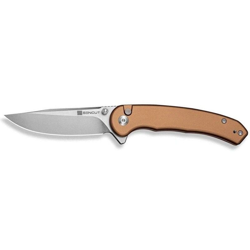 Sencut Ingot Coyote Brown Aluminum Handle Stonewashed D2 Blade Çakı