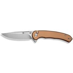 Sencut Ingot Coyote Brown Aluminum Handle Stonewashed D2 Blade Çakı