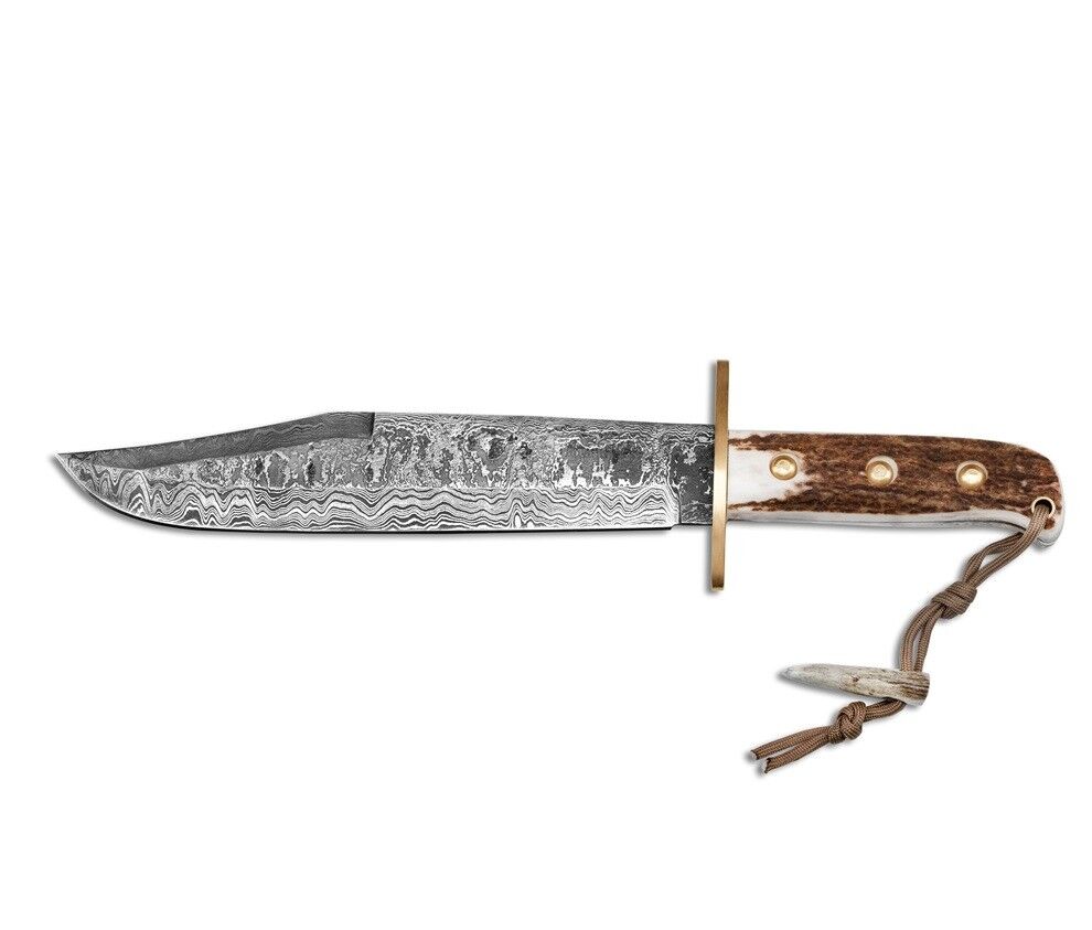 Bora Özel-10 Hand Made Boynuz Sap Damascus Bıçak