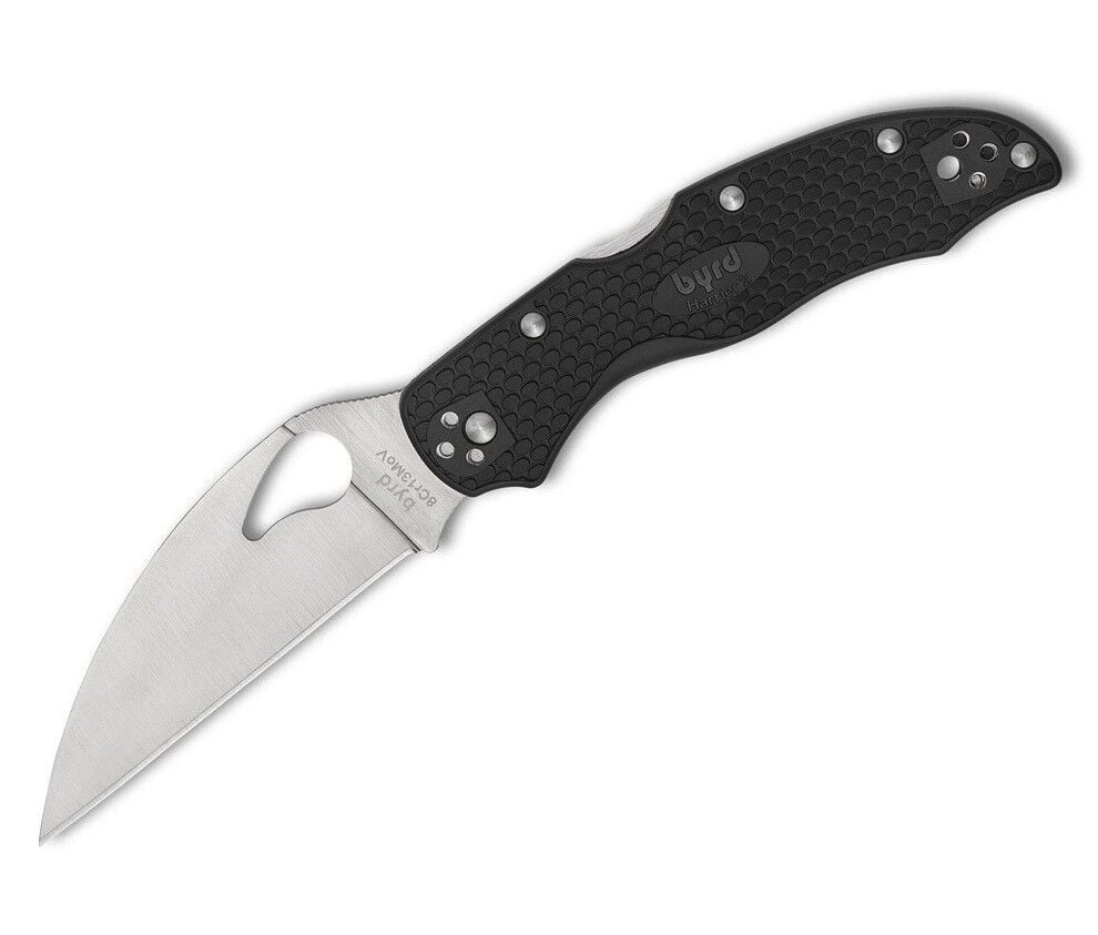 Spyderco Byrd Harrier 2 Black Lightweight Wharncliffe Plainedge Çakı