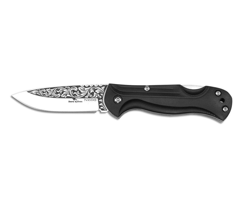 Bora Özel-11 Hand Made Kompozit Sap Gravürlü N690 Çakı