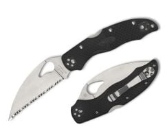 Spyderco Byrd Harrıer 2 Black Lightweight Wharncliffe Spyderedge Çakı