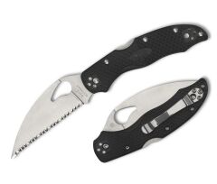 Spyderco Byrd Harrıer 2 Black Lightweight Wharncliffe Spyderedge Çakı