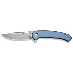 Sencut Ingot Blue Aluminum Handle Satin Finished D2 Blade Çakı