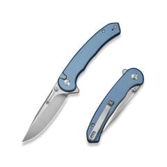 Sencut Ingot Blue Aluminum Handle Satin Finished D2 Blade Çakı