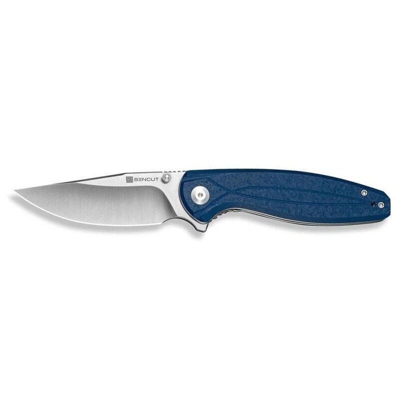 Sencut Vyrce Blue Shredded G10 Handle Satin Finished D2 Blade Çakı