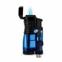 Lubinski 3 Torch Pürmüz Puro Delici Çakmak ve Kesici Seti Mavi