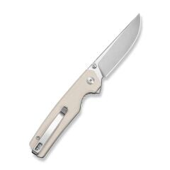 Sencut Stria Milled Ivory G10 Handle Satin Finished D2 Blade Blade Çakı
