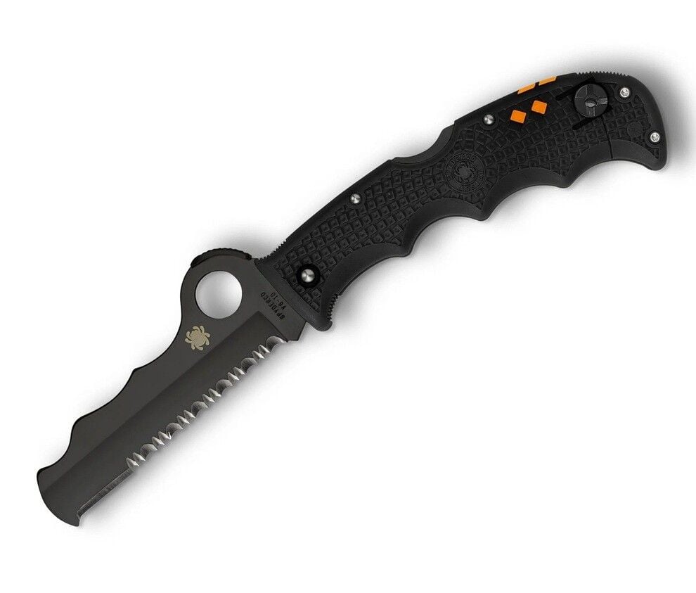 Spyderco Assist Black Lightweight Black Blade Combinationedge Çakı