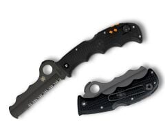 Spyderco Assist Black Lightweight Black Blade Combinationedge Çakı