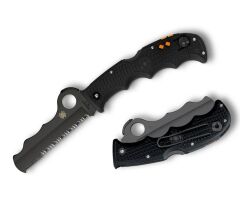 Spyderco Assist Black Lightweight Black Blade Combinationedge Çakı