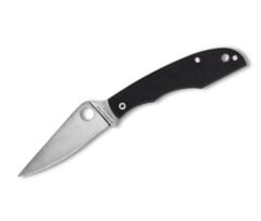 Spyderco Grasshopper G10 Black PlainEdge Çakı