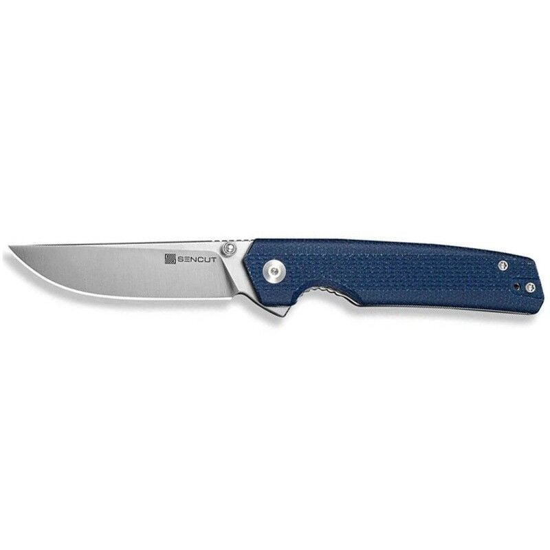 Sencut Stria Milled Blue Canvas Micarta Handle Satin Finished D2 Blade Çakı