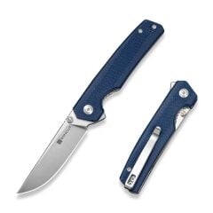 Sencut Stria Milled Blue Canvas Micarta Handle Satin Finished D2 Blade Çakı