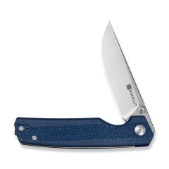 Sencut Stria Milled Blue Canvas Micarta Handle Satin Finished D2 Blade Çakı